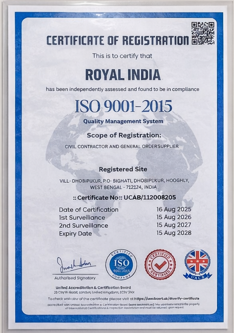 ISO 9001:2015 — Royal India